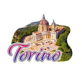 An der Küste Souvenir 3D-Magnet Torino Turin Superga