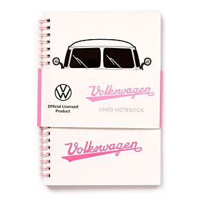 Volkswagen VW T1 Bus Bulli Sommer Liniertes Notizbuch mit Spiralbindung A5 Volkswagen VW T1 Bus Bulli Sommer Liniertes Notizbuch mit Spiralbindung A5