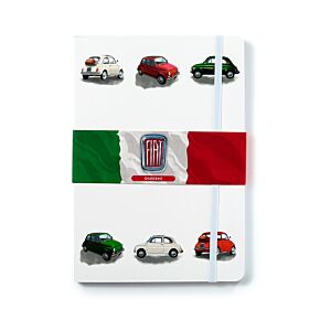 Fiat 500 Retro Notizbuch Liniert A5 Recyclingpapier Fiat 500 Retro Notizbuch Liniert A5 Recyclingpapier