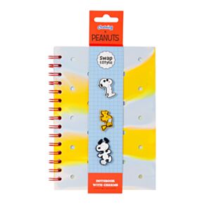 Peanuts Snoopy & Woodstock Silikon-Notizbuch A5 mit Anhänger