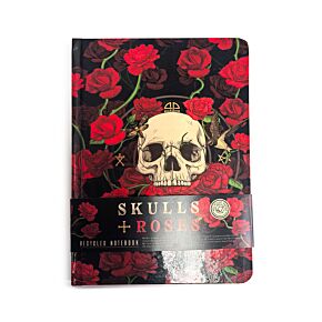 Skulls & Roses Totenkopf & Rosen Notizbuch A5 Liniert Recyclingpapier Skulls & Roses Totenkopf & Rosen Notizbuch A5 Liniert Recyclingpapier