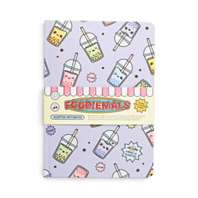 Foodiemals Bubble Tea  Recyclingpapier A5 Duftendes Notizbuch