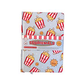 Foodiemals Popcorn  Recyclingpapier A5 Duftendes Notizbuch