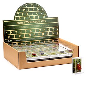 Mineralien Schmuck Halskette mit Runenstein-Anhänger Mineralien Schmuck Halskette mit Runenstein-Anhänger