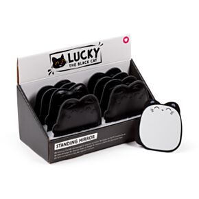 Lucky the Black Cat Katze kleiner Standspiegel