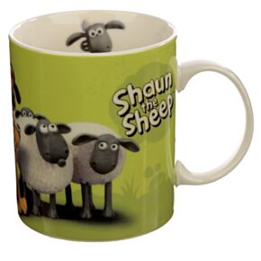 Shaun das Schaf Grüner Porzellanbecher