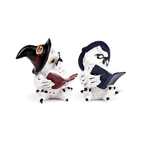 Wise Old Owl Alte, weise, magische Eule liest Zauberbücher Wise Old Owl Alte, weise, magische Eule liest Zauberbücher