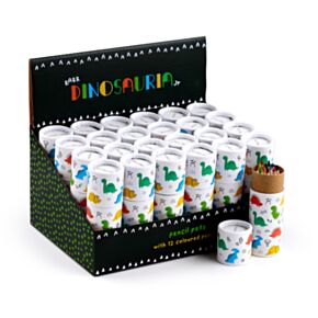 Dinosauria Dinosaurier Stiftebox mit 12 Buntstiften