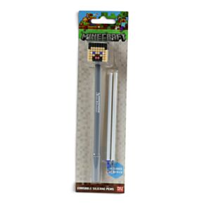 Minecraft Steve Radierbarer Kugelschreiber mit Minecraft-Silikon-Topper