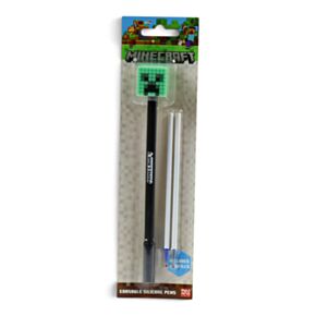 Minecraft Creeper Radierbarer Kugelschreiber mit Minecraft-Silikon-Topper