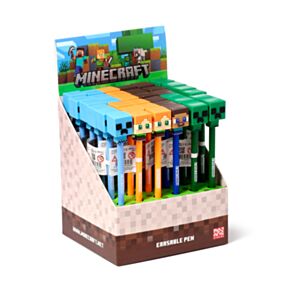 Inkredible Minecraft Chibi-Stil Radierbarer Kugelschreiber mit Silikon-Topper