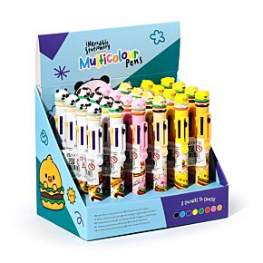 Hamburger Mehrfarbiger Kugelschreiber mit Topper (8 Farben)