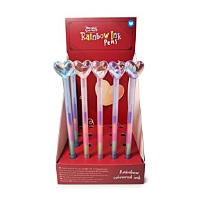 Amore Herzen Kugelschreiber mit Regenbogentinte Amore Herzen Kugelschreiber mit Regenbogentinte