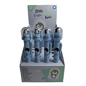 Adoramals Pinguin Kugelschreiber with Schneekugel-Topper