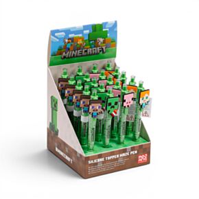 Minecraft Labyrinth Kugelschreiber mit Silikon Topper