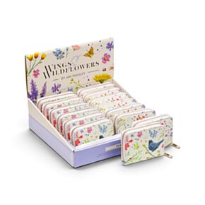 Jan Pashley Wings & Wildflowers Vögel & Wildblumen Portemonnaie mit Reißverschluss