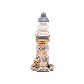Strand-Souvenir - Leuchtturm Figur mit Muscheln