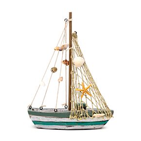 Strand-Souvenir - Segelschiff mit Muscheln