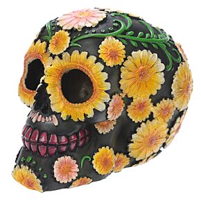 Day of the Dead Tag der Toten Totenkopf mit Blumenmotiv
