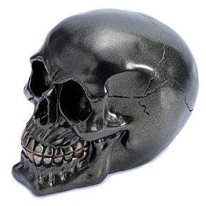 Metallischer Schwarzer Totenkopf Deko Metallischer Schwarzer Totenkopf Deko