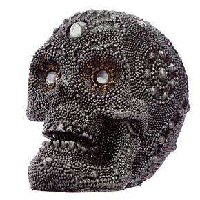 Silber perlenbesetzer Totenkopf - Klein Silber perlenbesetzer Totenkopf - Klein