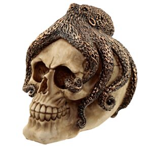 Bronze Oktopus Totenkopf Ornament