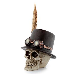 Steam Punk Totenkopf mit Zylinder und Federn Steam Punk Totenkopf mit Zylinder und Federn