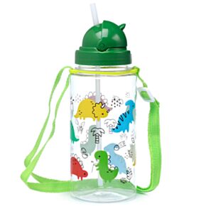 Dinosauria Jr Dino Kinder bruchsichere Wasserflasche mit Flip-Strohhalm 550ml