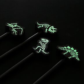 Bleistift mit im Dunkeln leuchtenden Dinosaurier-Skelett-Topper/Radiergummi Bleistift mit im Dunkeln leuchtenden Dinosaurier-Skelett-Topper/Radiergummi