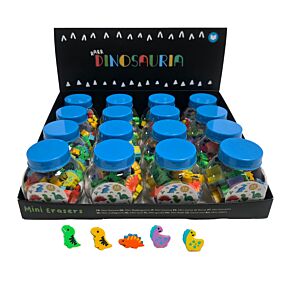 Dinosauria Mini Radiergummis im Behälter Dinosauria Mini Radiergummis im Behälter