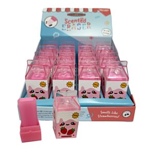Foodiemals duftendes Radiergummi in Form einer Erdbeermilchpackung