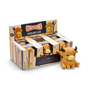 Dehnbares und quetschbares Highland Coo Spielzeug-Kuh