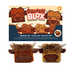 Squish Blox Highland Coo Kuh Memory-Schaum-Würfel