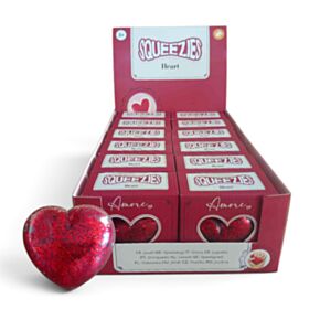 Malzzucker Amore Glitzer-Herz Quetschbares Anti-Stress-Spielzeug 