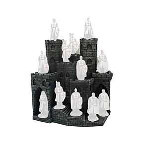 Mittelalterlicher Ritter Schloss Welt Figuren Display Stand