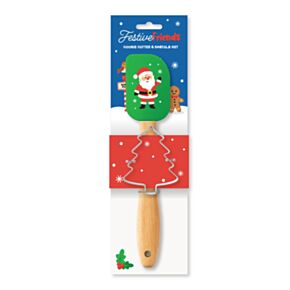 Festive Friends Weihnachten Teigscharber & Weihnachtsbaum-Ausstechform-Set