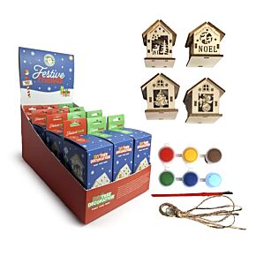 Festive Friends DIY Weihnachtshäuschen Bemale deinen eigenen Baumschmuck 