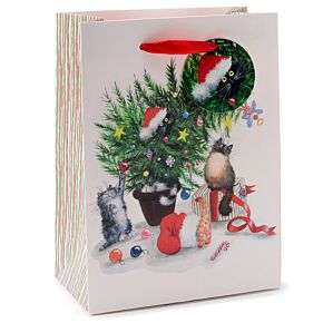 Kim Haskins Weihnachten Katzen Geschenktüte (M)