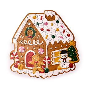 Baker Street Weihnachten Holzpuzzle in Form eines Lebkuchenhaus 130 Teile Baker Street Weihnachten Holzpuzzle in Form eines Lebkuchenhaus 130 Teile