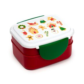 Baker Street Weihnachten Lebkuchen Stapelbare Bento-Lunchbox mit Löffel & Gabel