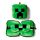 Relaxeazzz Plüsch Minecraft Creeper Reisekissen & Augenmaske