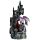 Dark Legends Feuerspeiender Drache mit Burg auf Kliff LED-Dekoration