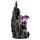 Dark Legends Feuerspeiender Drache mit Burg auf Kliff LED-Dekoration