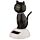 Schwarze Katze Solar Pal Wackelfigur