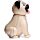 Mopps der Mops Hund Solar Pal Wackelfigur