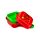 Foodiemals Elidi the Strawberry Erdbeere Stapelbare Bentobox mit Clipverschluss