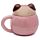 Mopps der Mops Hund Tasse mit Tier-Deckel
