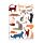 Feline Fine Katzen liniertes A5-Notizbuch aus Recyclingpapier