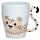 Zooniverse Zootiere Gepard Figurativer Griff Porzellanbecher
