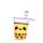 Foodiemals Boba the Bubble Tea Pop-Up Canvas-Federmäppchen